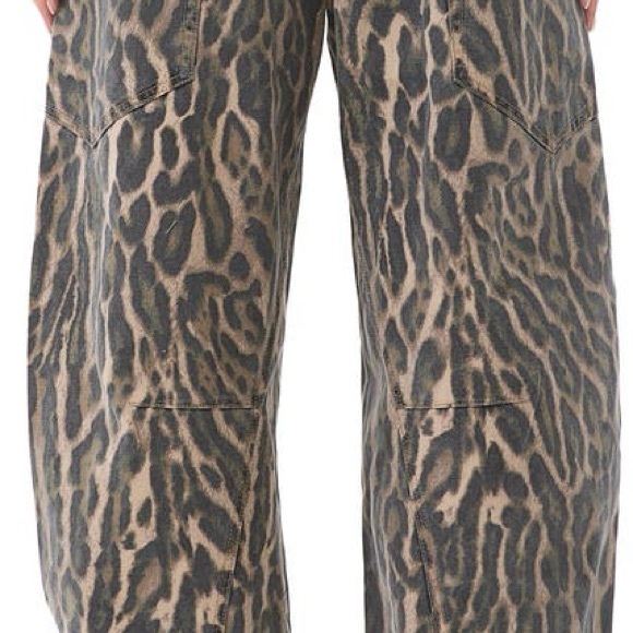 AFRM Denim - AFRM Bexley Leopard Barrel Leg Jeans size 26
